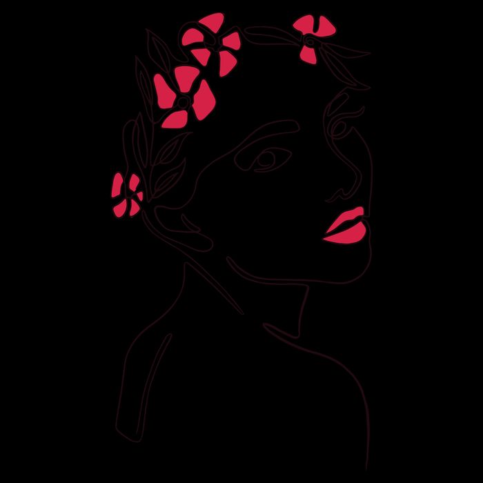 Lady Floral Outline Illustration Impact Tech Backpack
