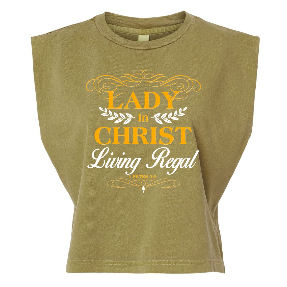 Lady In Christ Living Regal 1 Peter 2:9 Garment-Dyed Women's Muscle Tee
