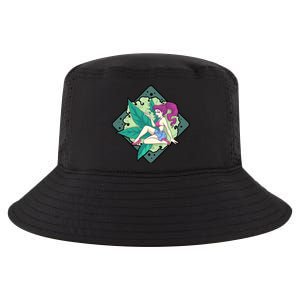 Lady Smoking Cannabis Diamond Cool Comfort Performance Bucket Hat