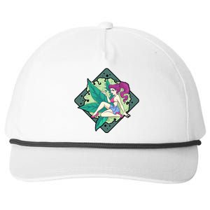 Lady Smoking Cannabis Diamond Snapback Five-Panel Rope Hat