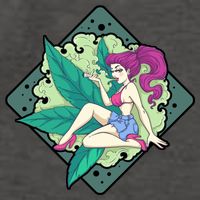 Lady Smoking Cannabis Diamond Vector Backpack