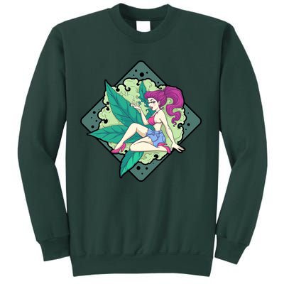 Lady Smoking Cannabis Diamond Sweatshirt