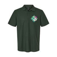 Lady Smoking Cannabis Diamond Softstyle Adult Sport Polo