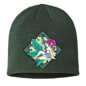 Lady Smoking Cannabis Diamond Sustainable Beanie