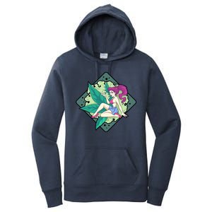 Lady Smoking Cannabis Diamond Women's Pullover Hoodie