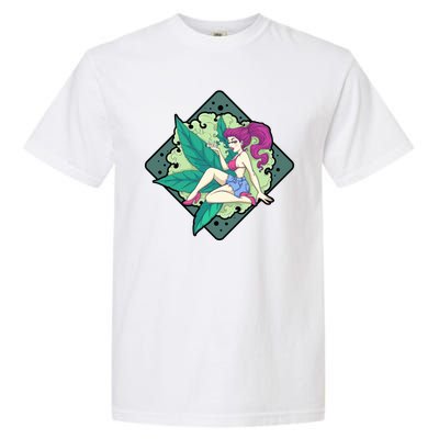 Lady Smoking Cannabis Diamond Garment-Dyed Heavyweight T-Shirt