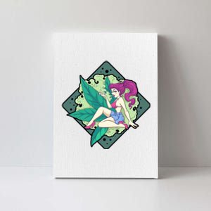 Lady Smoking Cannabis Diamond Canvas