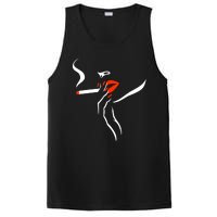 Lady Smoking Simplistic Silhouette PosiCharge Competitor Tank