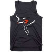 Lady Smoking Simplistic Silhouette Tank Top