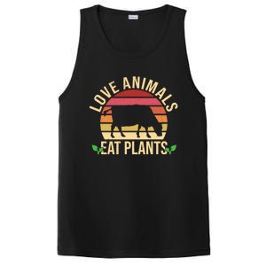 Love Animals Eat Plants Funny Gift Funny Vegan And Vegetarian Gift PosiCharge Competitor Tank