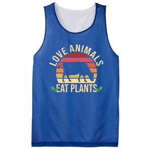 Love Animals Eat Plants Funny Gift Funny Vegan And Vegetarian Gift Mesh Reversible Basketball Jersey Tank