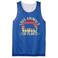 Love Animals Eat Plants Funny Gift Funny Vegan And Vegetarian Gift Mesh Reversible Basketball Jersey Tank