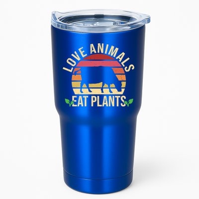 Love Animals Eat Plants Funny Gift Funny Vegan And Vegetarian Gift Tumbler
