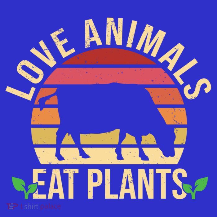 Love Animals Eat Plants Funny Gift Funny Vegan And Vegetarian Gift Premium T-Shirt