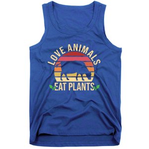 Love Animals Eat Plants Funny Gift Funny Vegan And Vegetarian Gift Tank Top