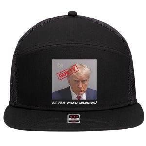 Liberal Advisory Explicit Content Trump Mugshot 7 Panel Mesh Trucker Snapback Hat