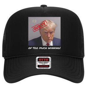 Liberal Advisory Explicit Content Trump Mugshot High Crown Mesh Back Trucker Hat