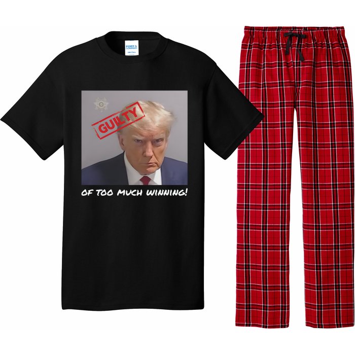 Liberal Advisory Explicit Content Trump Mugshot Pajama Set