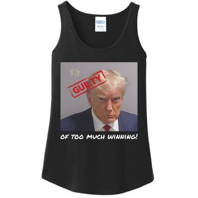 Liberal Advisory Explicit Content Trump Mugshot Ladies Essential Tank