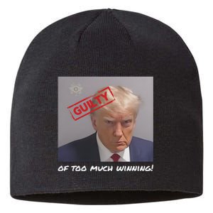 Liberal Advisory Explicit Content Trump Mugshot Sustainable Beanie