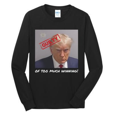 Liberal Advisory Explicit Content Trump Mugshot Tall Long Sleeve T-Shirt