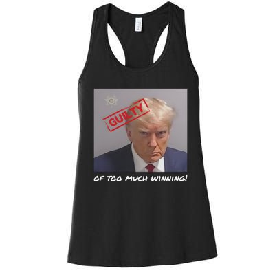 Liberal Advisory Explicit Content Trump Mugshot Women's Racerback Tank