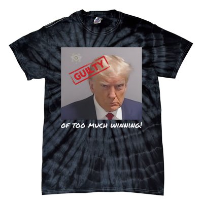 Liberal Advisory Explicit Content Trump Mugshot Tie-Dye T-Shirt