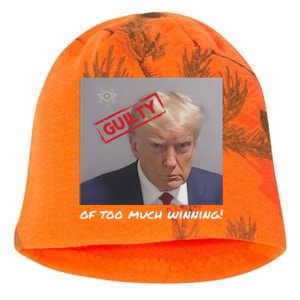 Liberal Advisory Explicit Content Trump Mugshot Kati - Camo Knit Beanie