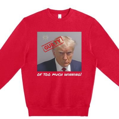 Liberal Advisory Explicit Content Trump Mugshot Premium Crewneck Sweatshirt