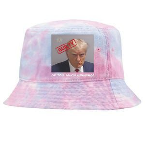 Liberal Advisory Explicit Content Trump Mugshot Tie-Dyed Bucket Hat