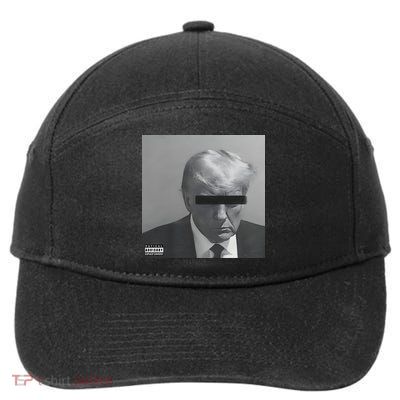 Liberal Advisory Explicit Content Trump Mugshot 7-Panel Snapback Hat