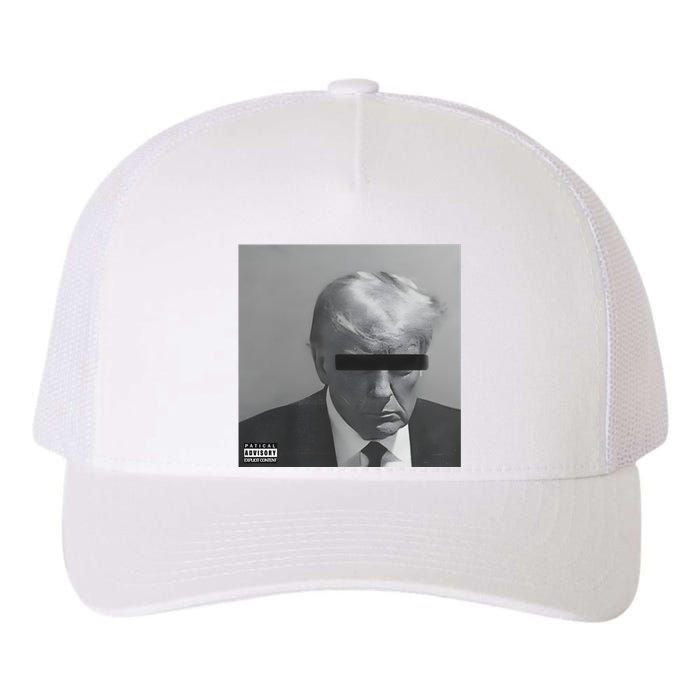 Liberal Advisory Explicit Content Trump Mugshot Yupoong Adult 5-Panel Trucker Hat