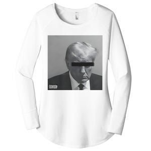 Liberal Advisory Explicit Content Trump Mugshot Women's Perfect Tri Tunic Long Sleeve Shirt