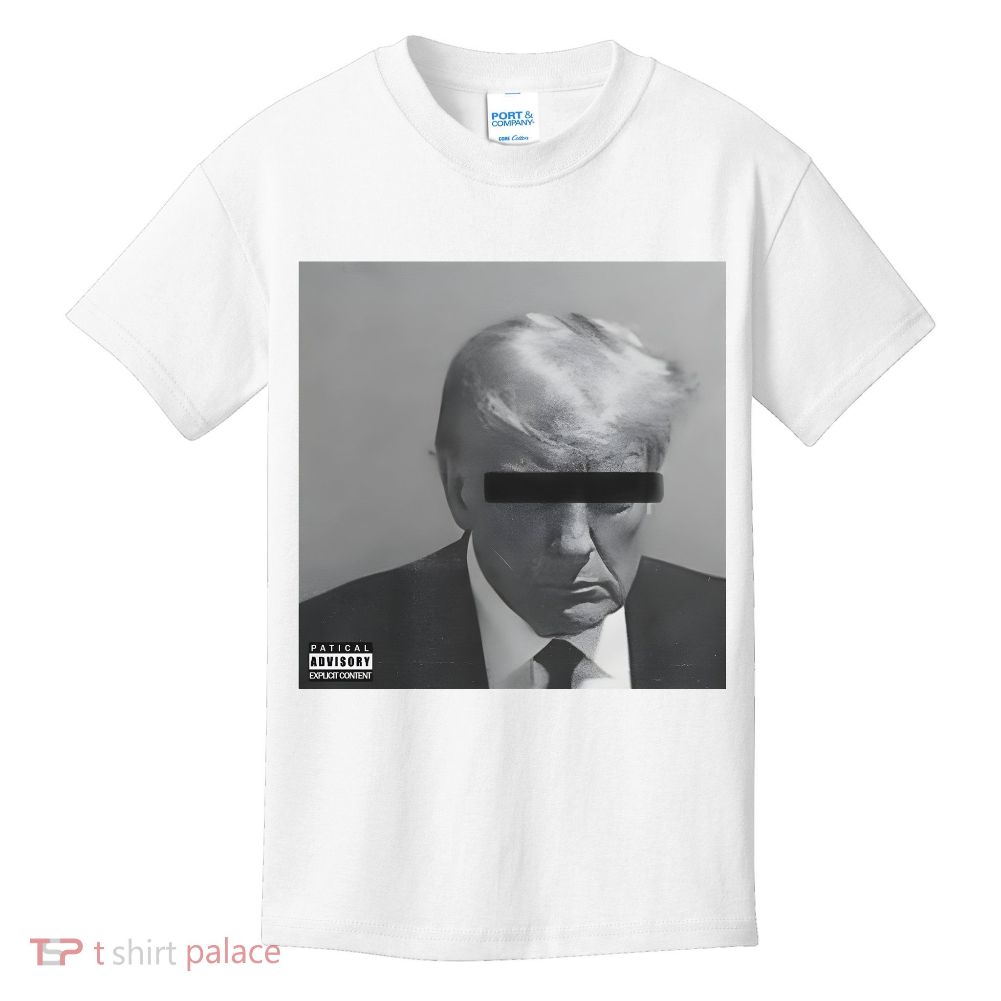 Liberal Advisory Explicit Content Trump Mugshot Kids T-Shirt