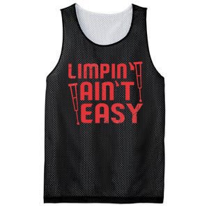 Limping Ain't Easy Crutches Broken Leg Get Well Soon Gifts Mesh Reversible Basketball Jersey Tank