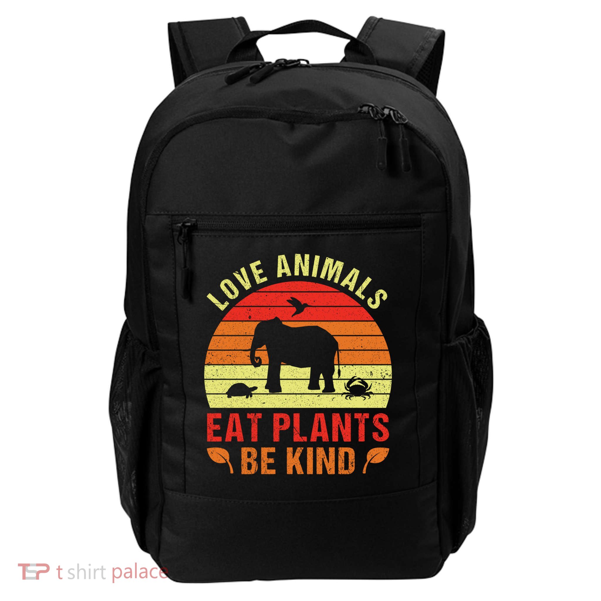 Love Animals Eat Plants Meme Vegan Plant Powered Vegetarian Gift Backpack