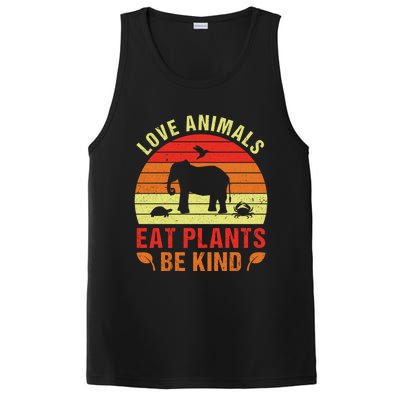 Love Animals Eat Plants Meme Vegan Plant Powered Vegetarian Gift PosiCharge Competitor Tank