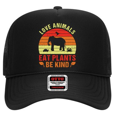 Love Animals Eat Plants Meme Vegan Plant Powered Vegetarian Gift Trucker Hat