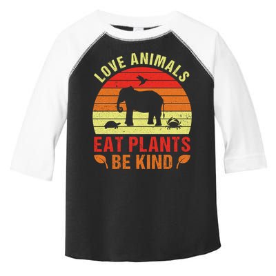 Love Animals Eat Plants Meme Vegan Plant Powered Vegetarian Gift Toddler Fine Jersey T-Shirt