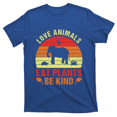 Love Animals Eat Plants Meme Vegan Plant Powered Vegetarian Gift T-Shirt