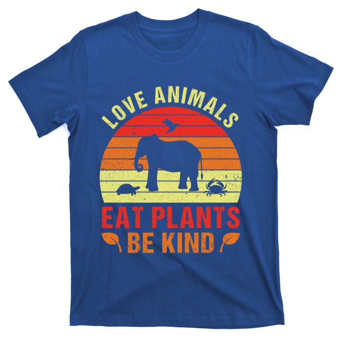 Love Animals Eat Plants Meme Vegan Plant Powered Vegetarian Gift T-Shirt