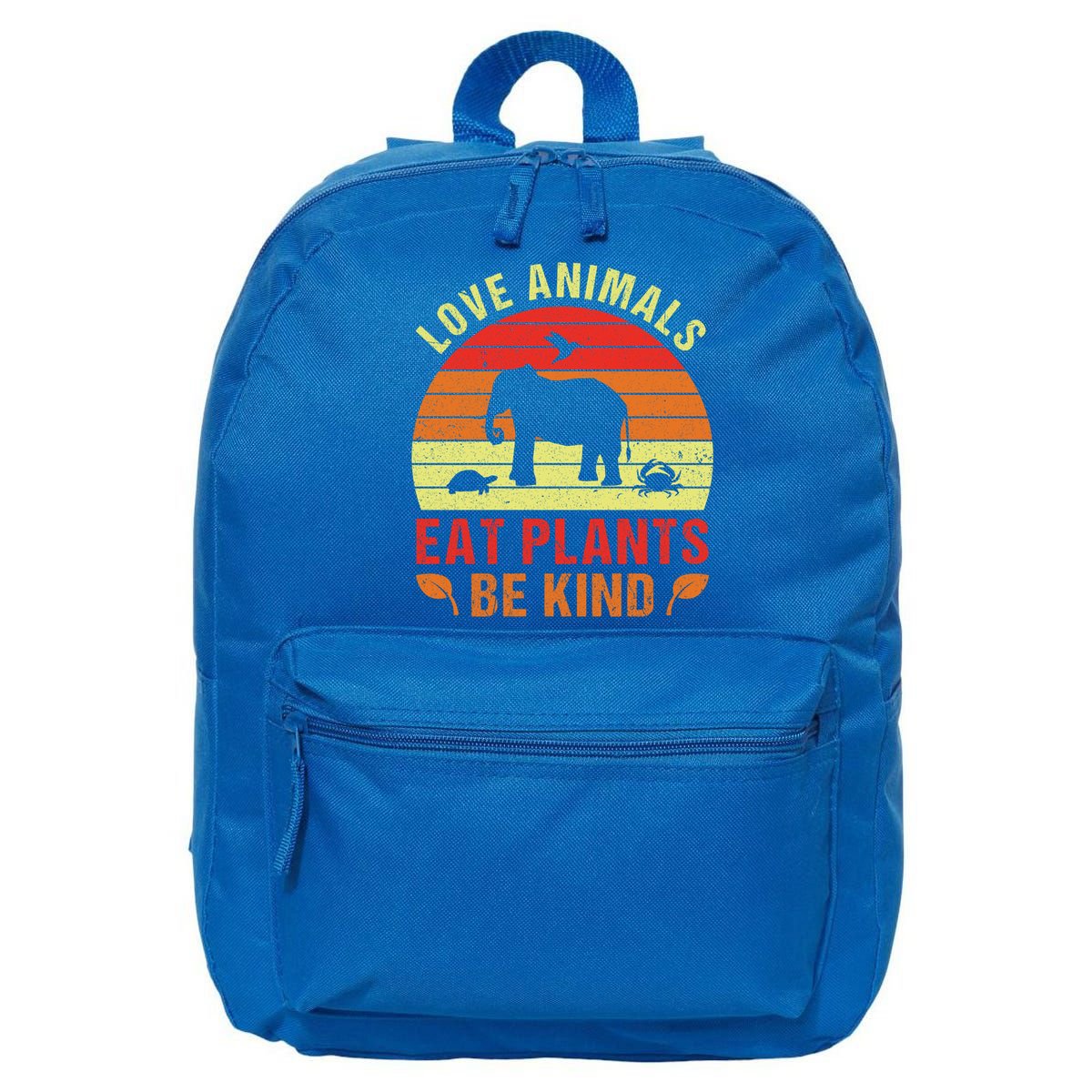 Love Animals Eat Plants Meme Vegan Plant Powered Vegetarian Gift 16 in Basic Backpack