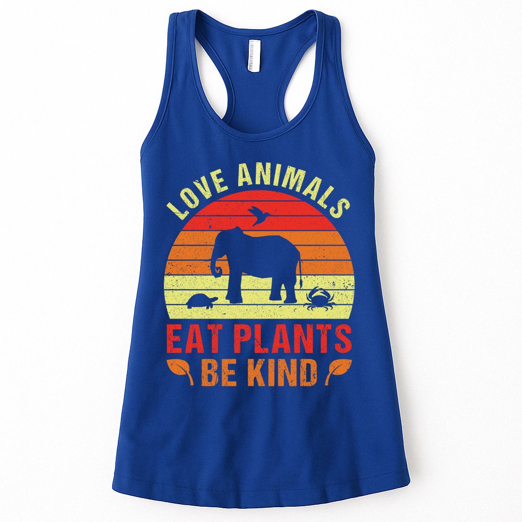Love Animals Eat Plants Meme Vegan Plant Powered Vegetarian Gift Womens Tank Top
