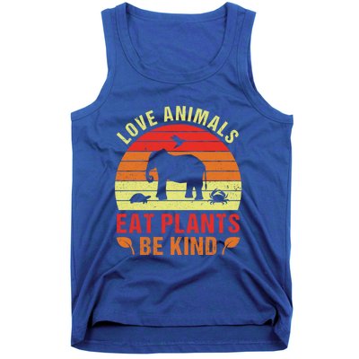 Love Animals Eat Plants Meme Vegan Plant Powered Vegetarian Gift Tank Top