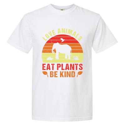 Love Animals Eat Plants Meme Vegan Plant Powered Vegetarian Gift Garment-Dyed Heavyweight T-Shirt