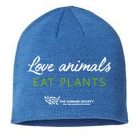 Love Animals; Eat Plants Great Gift Sustainable Beanie