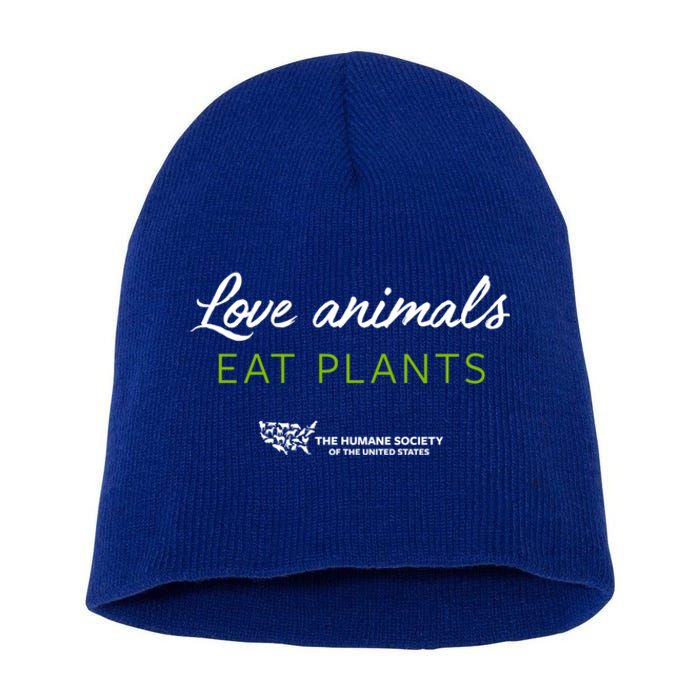 Love Animals; Eat Plants Great Gift Short Acrylic Beanie