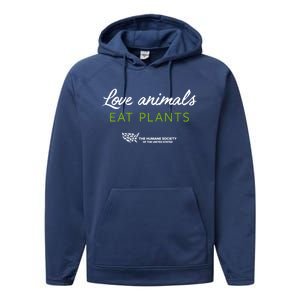 Love Animals; Eat Plants Great Gift Performance Fleece Hoodie