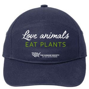 Love Animals; Eat Plants Great Gift 7-Panel Snapback Hat