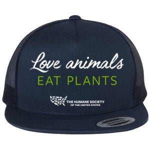 Love Animals; Eat Plants Great Gift Flat Bill Trucker Hat